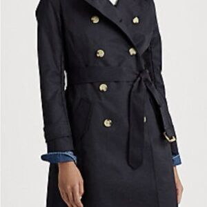Ralph Lauren Dark Navy Waterproof Trench Coat